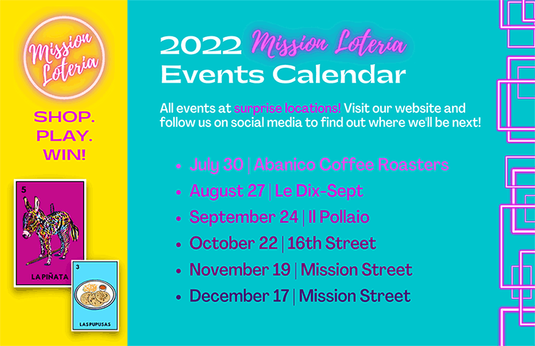2022 Mission Loteria Events Calendar